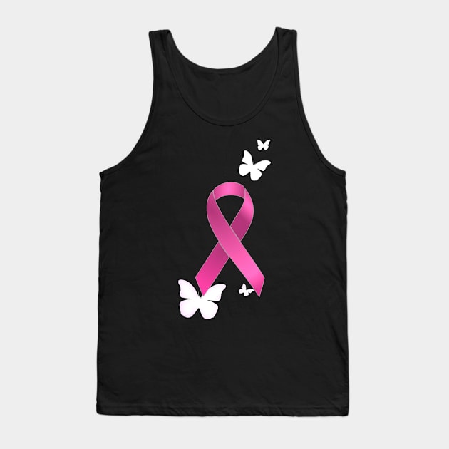 Pink Ribbon Tank Top by AlondraHanley